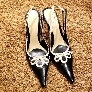 Nine West point toe sling back heels shoes
